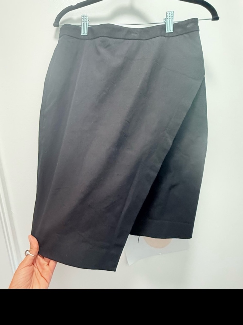 Banana Republic Black Bi-Stretch Sloan Wrap Pencil Skirt Size 2 - Picture 10 of 11